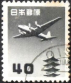 Selo postal do Japão de 1951 Douglas DC-4