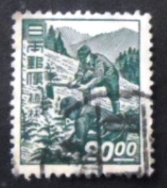 Selo postal do Japão de 1949 Forestation