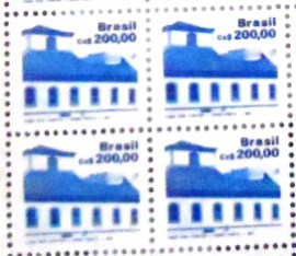 Quadra dos selos postais do Brasil de 1988 Casa dos COntos