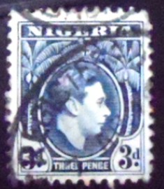 Selo postal da Nigéria de 1938 King George VI 3