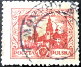 Selo postal da Polônia de 1925 Wawel Castle at Cracow