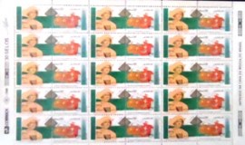 Folha de selos postais do Brasil de 1992 Descobrimento da América