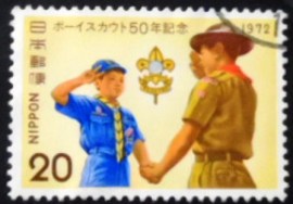 Selo postal do Japão de 1972 Scouting in Japan