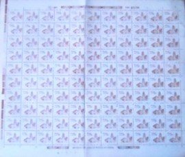 Folha de selos postais do Brasil de 1986 Pelourinho