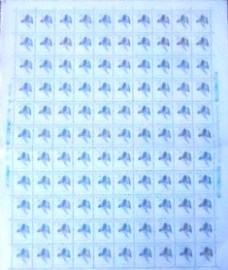 Folha de selos postais do Brasil de 1990 Sombreiro