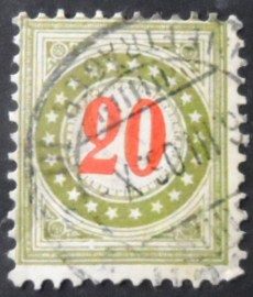 Selo postal da Suiça de 1909 Figures