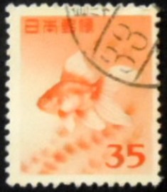  Selo postal do Japão de 1952 Goldfisch