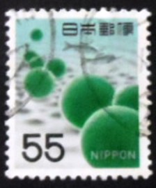 Selo postal do Japão de 1969 Marimo Moss Balls