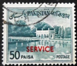 Selo postal do Paquistão de 1962 Shalimar Gardens