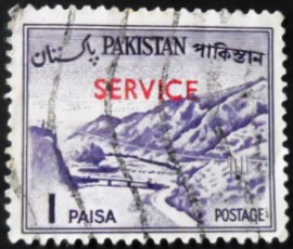 Selo postal do Paquistão de 1963 Khyber Pass