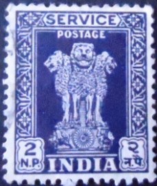 Selo postal da Índia de 1959 Capital of Asoka Pillar 50