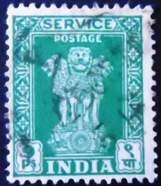 Selo postal da Índia de 1950 Capital of Asoka Pillar 9