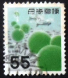Selo postal do Japão de 1956 Marimo Moss Balls
