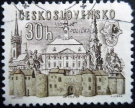 Selo postal da Tchecoslováquia de 1965 Polička