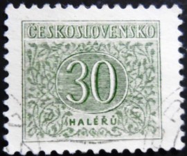 Selo postal da Tchecoslováquia de 1954 New Number Drawing