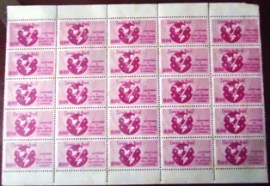 Folha de selos postais do Brasil de 1962 Cinquentenário UPAE