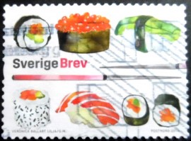 Selo postal da Suécia de 2016 Sushi