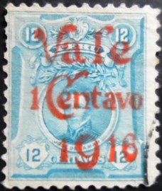 Selo postal do Peru de 1916 Jose de la Mar 1 over 12