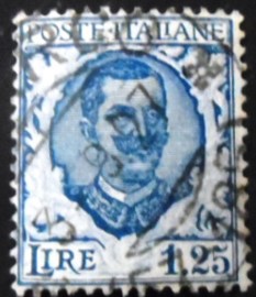 Selo postal da Itália de 1926 King Vittorio Emanuele III
