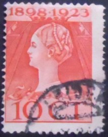 Selo postal da Holanda de 1923 Queen Wilhelmina 10
