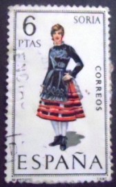 Selo postal da Espanha de 1970 Girl in costume of Soria