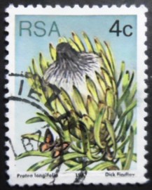 Selo postal da África do Sul de 1977 Long-leaf sugarbush