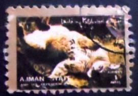 Selo postal de Ajman de 1973 Caracal