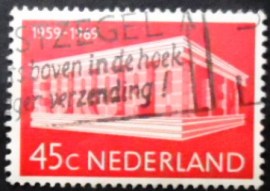 Selo postal da Holanda de 1969 Europa Colonnade