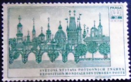 Selo postal Cinderela da Tchecoslováquia de 1968 Exposição Praga A