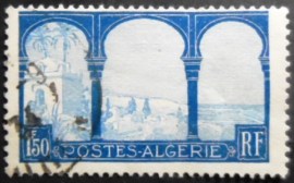 Selo postal da Argélia de 1927 Bay of Algiers