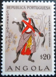 Selo postal de Angola de 1957 Dancer from Quibala