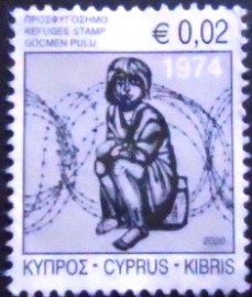 Selo postal do Chipre de 2020 Refugee Fund Stamp 2020
