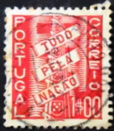 Selo postal de Portugal de 1935 Coat of Arms with Scroll