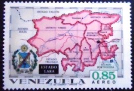 Selo postal da Venezuela de 1971 Maps and Arms Lara
