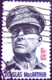 Selo postal dos Estados Unidos de 1971 General Douglas MacArthur