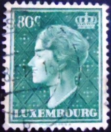 Selo postal de Luxemburgo de 1949 Grand Duchess Charlotte 80