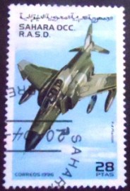 Selo postal do Sahara Ocidental de 1996 Aircraft