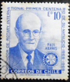Selo postal do Chile de 1970 Paul Harris