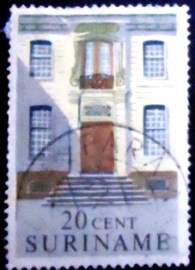 Selo postal do Suriname de 1961 Concordia Lodge