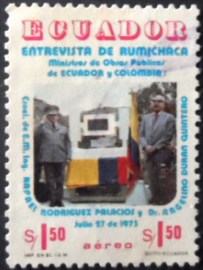Selo postal do Equador de 1975 Rodríguez Palacios and A. Durán Quintero