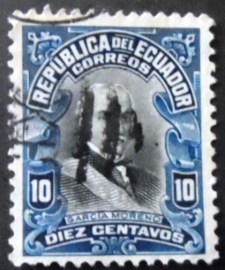 Selo postal do Equador de 1917 Pres. Dr. Garcia Moreno