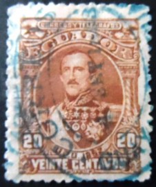 Selo postal do Equador de 1892 Juan José Flores