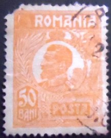 Selo postal da Romênia de 1922 King Ferdinand 50