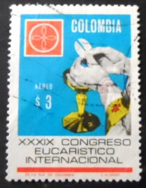 Selo postal da Colômbia de 1968 International Eucharistic Congress
