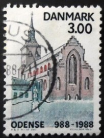Selo postal da Dinamarca de 1988 Odense