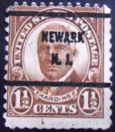 Selo postal dos Estados Unidos de 1930 Warren G. Harding 1½ Ne