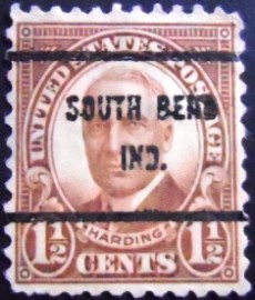 Selo postal dos Estados Unidos de 1930 Warren G. Harding 1½ So