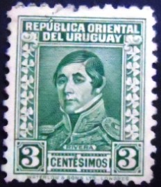Selo postal do Uruguai de 1934 Rivera 3