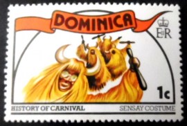 Selo postal de Dominica de 1978 Sensay costume