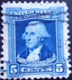 Selo postal dos Estados Unidos de 1932 George Washington 5